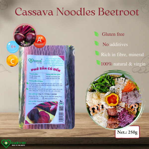 glutenfree cassava noodles beetroot